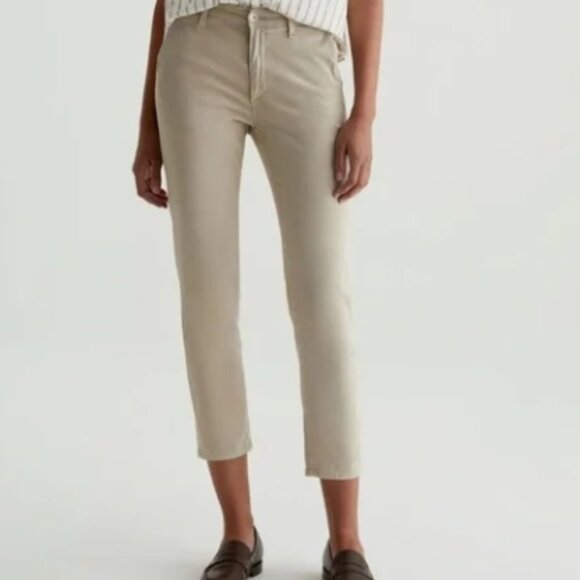 AG Adriano Goldschmied Women Size 31 Caden Trouser Pant Beige Taupe Tailored NWT - Picture 2 of 16